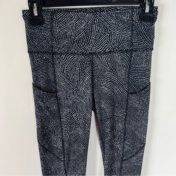 Lululemon Fast and Free Tight II 25" Free Spirit Grey Black Leggings Size 4 B27 - Picture 7 of 10
